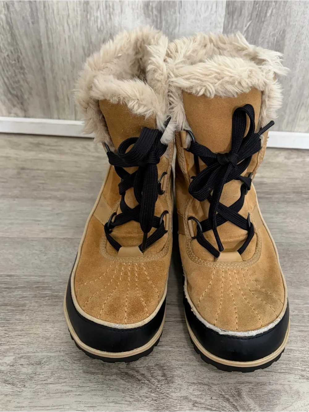 Sorel Tivoli II Snow Boot Waterproof Winter Women's 7 Tan Fut Lined Flaw